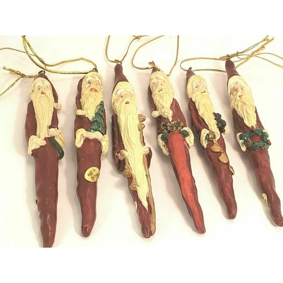 Santa Icicle Pencil Ornaments Skinny Christmas Resin 6.5"  Midwest of Cannon NEW - Picture 4 of 7